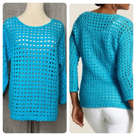 Chico’s Crissy crochet pullover - Picture 1 of 8